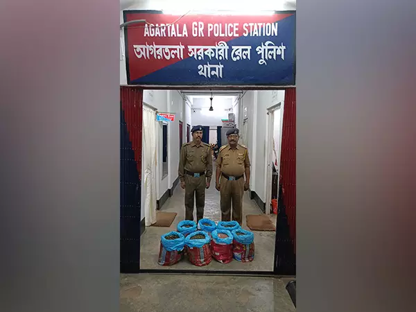 Agartala रेलवे स्टेशन पर 3.15 लाख रुपये मूल्य की मारिजुआना की सात बोरियां जब्त