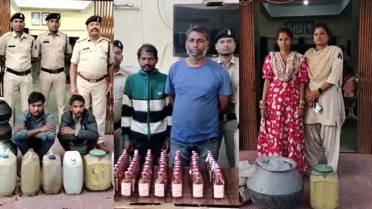 शराब परोसने वाले महिला समेत 6 आरोपी गिरफ्तार शराब परोसने वाले महिला समेत 6 आरोपी गिरफ्तार