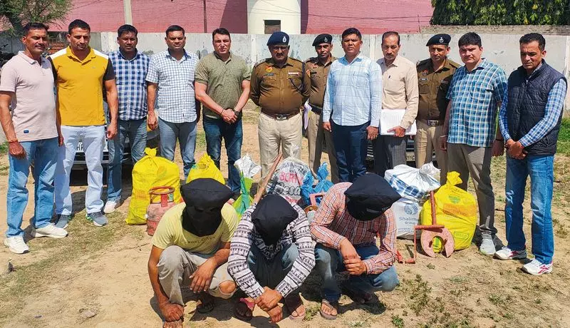 खेतों से ट्यूबवेल के तार व उपकरण चुराने वाले गिरोह का पर्दाफाश, तीन गिरफ्तार खेतों से ट्यूबवेल के तार व उपकरण चुराने वाले गिरोह का पर्दाफाश, तीन गिरफ्तार