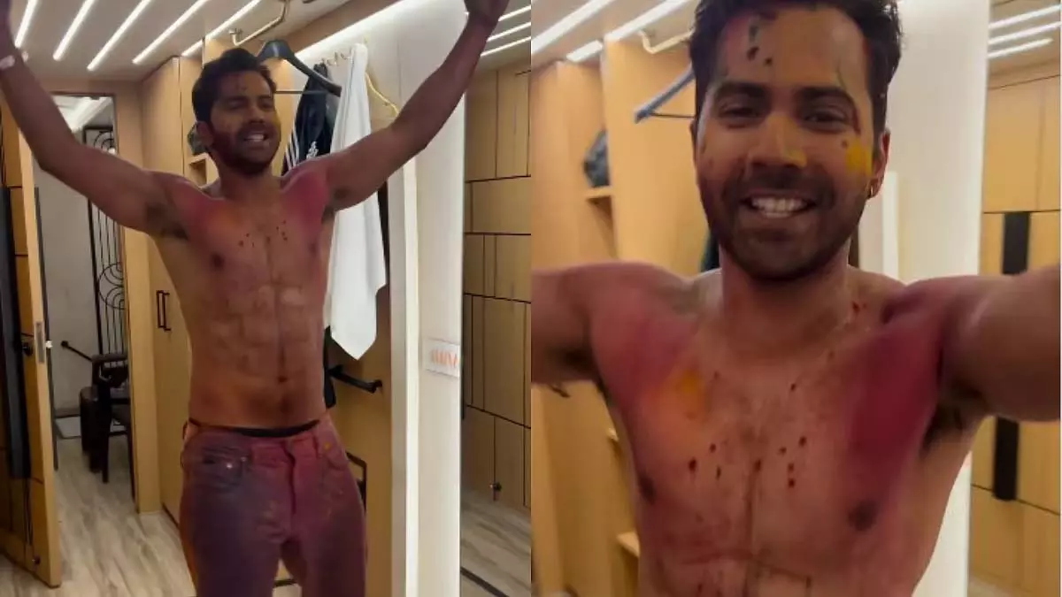 वरुण धवन ने शेयर किया सनी संस्कारी की तुलसी कुमारी का होली सॉन्ग का BTS वरुण धवन ने शेयर किया सनी संस्कारी की तुलसी कुमारी का होली सॉन्ग का BTS