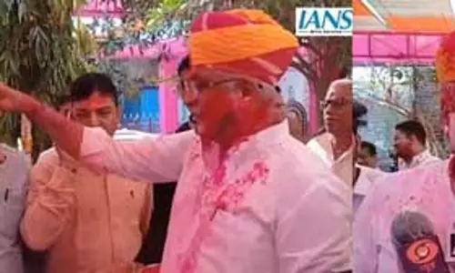 जोधपुर: केंद्रीय मंत्री गजेंद्र सिंह शेखावत के आवास पर होली स्नेह मिलन कार्यक्रम