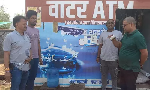 गर्मी को देखते हुए शहर में वाटर एटीएम की शुरुआत