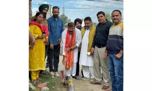 MLA ने किया जलापूर्ति पाइप लाइन बिछाने के कार्य का शुभारंभ
