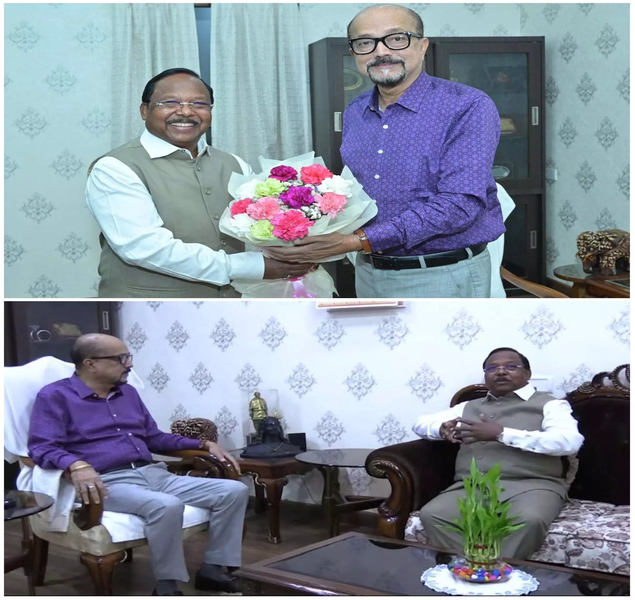 राज्यपाल से कृषि मंत्री रामविचार नेताम की सौजन्य भेंट, होली की शुभकामनाएं दीं राज्यपाल से कृषि मंत्री रामविचार नेताम की सौजन्य भेंट, होली की शुभकामनाएं दीं