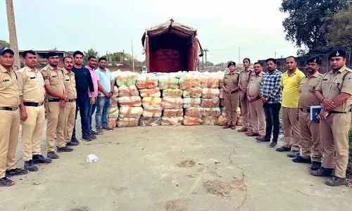 ट्रक की तलाशी से 6 करोड़ का गांजा जब्त, राजधानी में होनी थी सप्लाई ट्रक की तलाशी से 6 करोड़ का गांजा जब्त, राजधानी में होनी थी सप्लाई