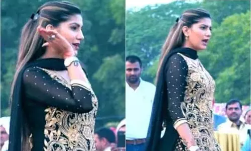 Sapna Choudhary : सपना ने काले सूट में दिखाया हुस्न का जलवा