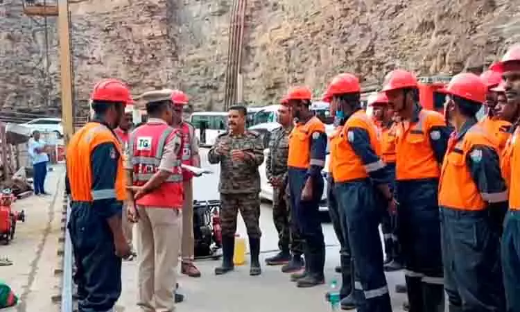 Telangana सुरंग हादसा, लापता सात लोगों की तलाश के लिए अभियान जारी Telangana सुरंग हादसा, लापता सात लोगों की तलाश के लिए अभियान जारी