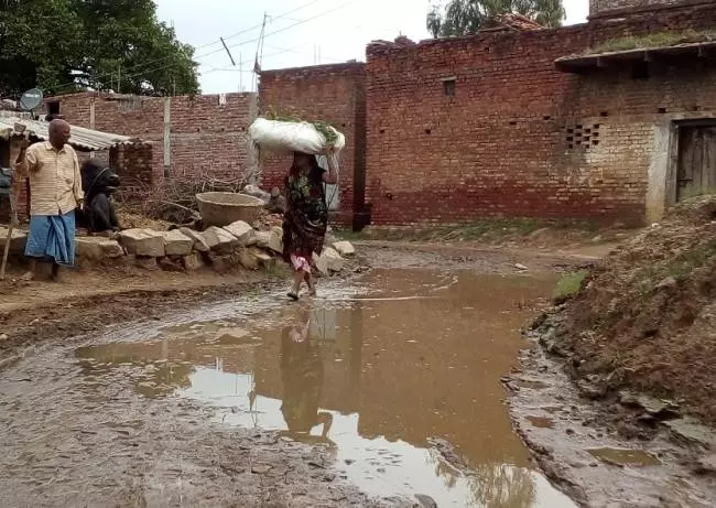 Kampil: सडक़ पर भरे पानी में पनप रही संक्रामक बीमारियां, ग्रामीणों में रोष Kampil: सडक़ पर भरे पानी में पनप रही संक्रामक बीमारियां, ग्रामीणों में रोष