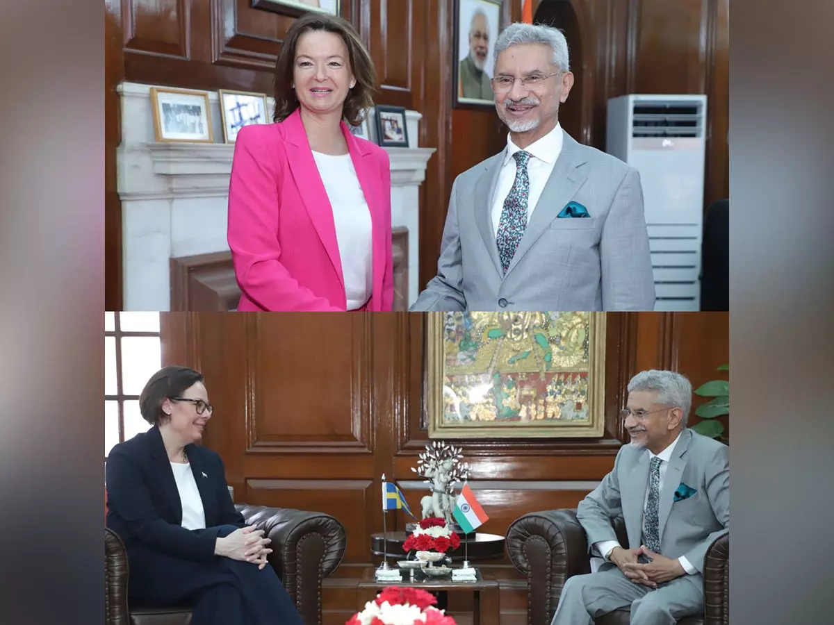 जयशंकर ने स्वीडिश मंत्री स्टेनरगार्ड, स्लोवेनियाई उप प्रधान मंत्री फाजोन से मुलाकात की जयशंकर ने स्वीडिश मंत्री स्टेनरगार्ड, स्लोवेनियाई उप प्रधान मंत्री फाजोन से मुलाकात की