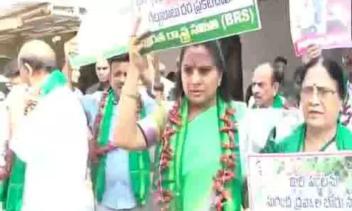 BRS ने चिली के लिए एमएसपी की मांग को लेकर किया प्रदर्शन BRS ने चिली के लिए एमएसपी की मांग को लेकर किया प्रदर्शन