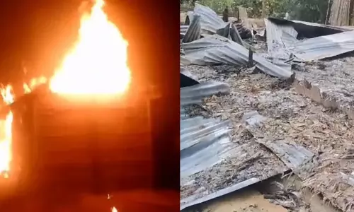 Assam : कछार जिले में घर में आगजनी Assam : कछार जिले में घर में आगजनी