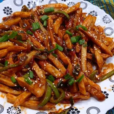 शहद तिल मिर्च आलू रेसिपी शहद तिल मिर्च आलू रेसिपी