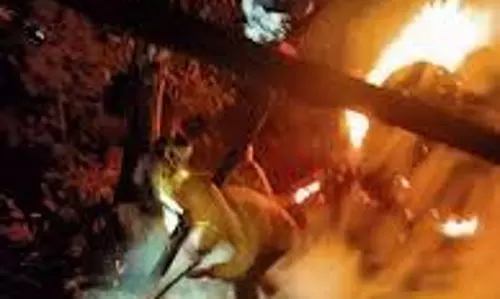 Sirmour: गुज्जर समुदाय के डेरे में भीषण आग, लाखों का नुकसान