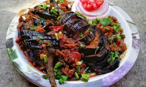 तले हुए बैंगन सलाद रेसिपी