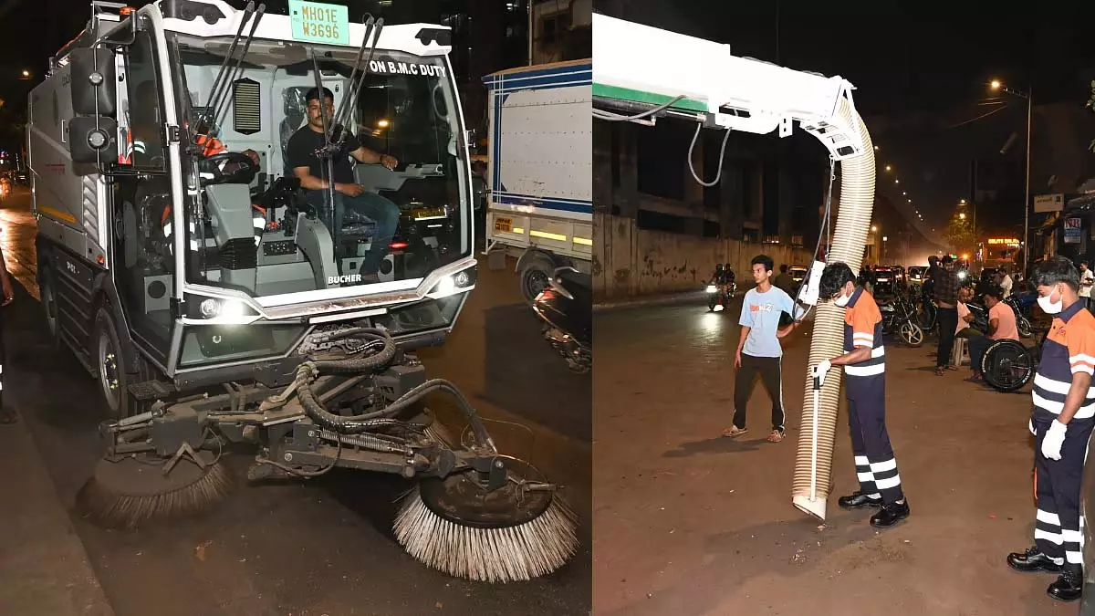 BMC ने मुंबई में विशेष सफाई अभियान के तहत पूर्वी और पश्चिमी एक्सप्रेसवे से अनाधिकृत होर्डिंग्स हटाए BMC ने मुंबई में विशेष सफाई अभियान के तहत पूर्वी और पश्चिमी एक्सप्रेसवे से अनाधिकृत होर्डिंग्स हटाए