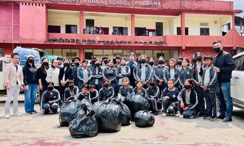 GMS फेसमा में वन अग्नि जागरूकता एवं स्वच्छता अभियान