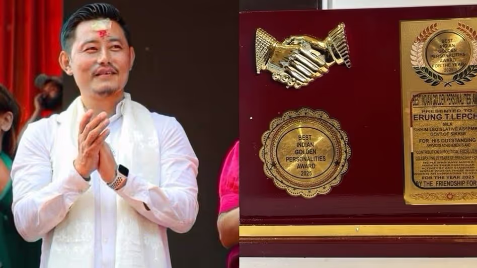 Sikkim के विधायक एरुंग तेनजिंग लेप्चा को राजनीतिक उत्कृष्टता के लिए