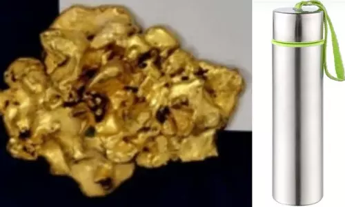 चेन्नई एयरपोर्ट पर पानी की बोतल से 1.23 करोड़ रुपये का सोना जब्त