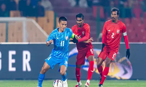 Sunil Chhetri ने अपना 95वां गोल दागा, भारत ने मालदीव को हराया