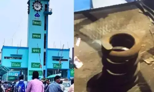 BSP में क्रेन की स्प्रिंग टूटी, चपेट में आया श्रमिक घायल BSP में क्रेन की स्प्रिंग टूटी, चपेट में आया श्रमिक घायल