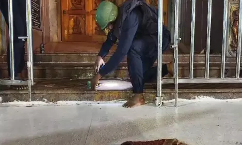 आंध्र प्रदेश: मंदिर की सुरक्षा बढ़ाने के लिए इंद्रकीलाद्री में ऑक्टोपस मॉक ड्रिल