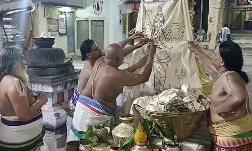 Tamil Nadu: कांचीपुरम यथोथकारी पेरुमल मंदिर में पंगुनी ब्रह्मोत्सवम