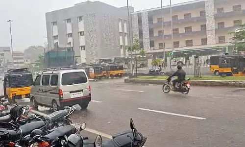 भारी बारिश से धान के खेत भीग गए हैं: लोग खुश भारी बारिश से धान के खेत भीग गए हैं: लोग खुश