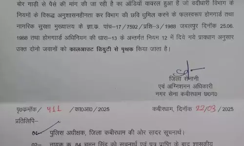 होमगार्ड जवानों पर कार्रवाई, वसूली के आरोप होमगार्ड जवानों पर कार्रवाई, वसूली के आरोप