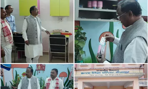 मंत्री रामविचार नेताम ने किया कन्या शिक्षा परिसर का निरीक्षण