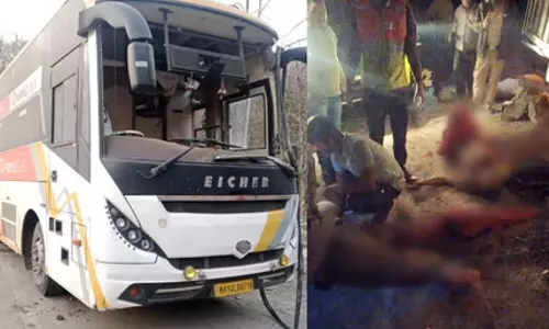 यात्रियों से भरी बस अनियंत्रित होकर पलटी, तीन लोगों की मौत 25 घायल