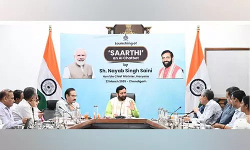 CM ने नागरिक सहभागिता बढ़ाने के लिए एआई-संचालित चैटबॉट सारथी किया लॉन्च CM ने नागरिक सहभागिता बढ़ाने के लिए एआई-संचालित चैटबॉट सारथी किया लॉन्च