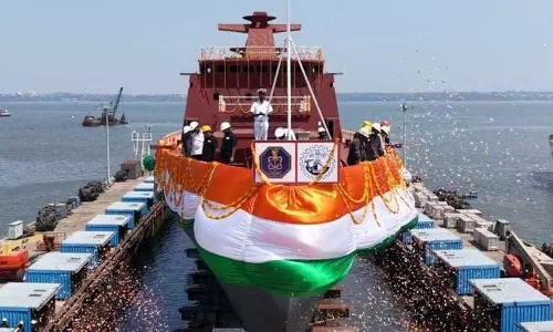 GSL ने दूसरा फ्रिगेट ‘तवस्या’ लॉन्च किया GSL ने दूसरा फ्रिगेट ‘तवस्या’ लॉन्च किया