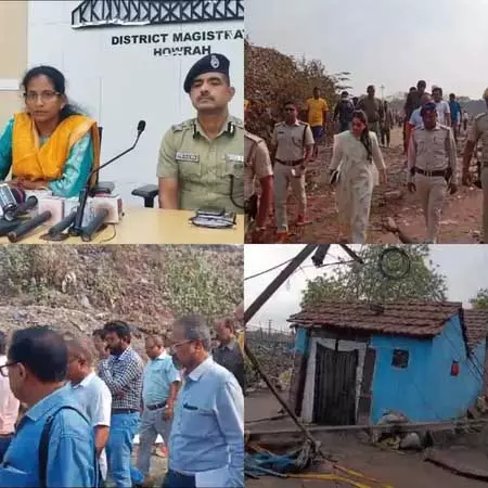 हावड़ा : बेलगछिया में कई घरों में आई दरारें, प्रशासन ने उठाए आवश्यक कदम हावड़ा : बेलगछिया में कई घरों में आई दरारें, प्रशासन ने उठाए आवश्यक कदम