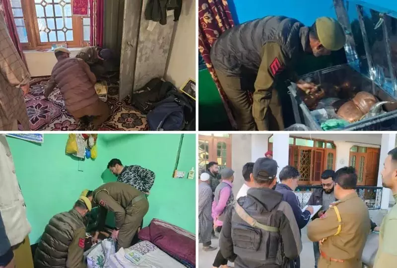 मध्य कश्मीर के बडगाम में पुलिस ने आतंकी मामलों में छापेमारी की मध्य कश्मीर के बडगाम में पुलिस ने आतंकी मामलों में छापेमारी की