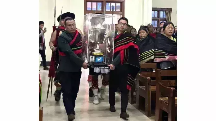 25वीं वर्षगांठ NSF ट्रॉफी यात्रा किग्वेमा गांव पहुंची