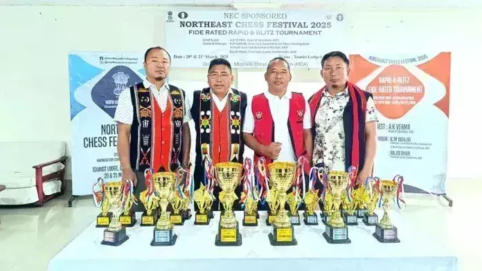 Nagaland के 4 प्रतिनिधियों ने आइजोल में पूर्वोत्तर शतरंज महोत्सव में भाग लिया