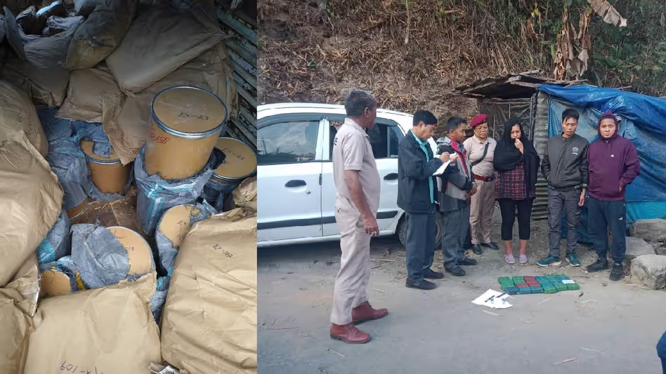 Mizoram पुलिस ने मेथ उत्पादन में इस्तेमाल होने वाले 3,000 किलोग्राम कैफीन जब्त किया, दो गिरफ्तार