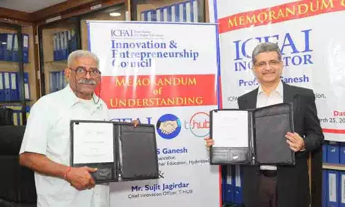 ICFAI इनक्यूबेटर और टी-हब फाउंडेशन ने समझौता ज्ञापन पर हस्ताक्षर किए