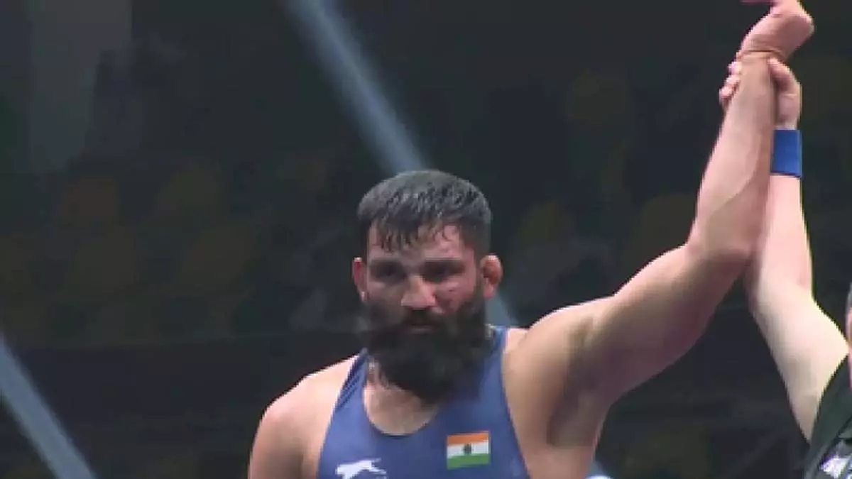 Senior Asian Wrestling: सुनील कुमार ने अम्मान में ग्रीको-रोमन 87 किलोग्राम में कांस्य पदक जीता Senior Asian Wrestling: सुनील कुमार ने अम्मान में ग्रीको-रोमन 87 किलोग्राम में कांस्य पदक जीता