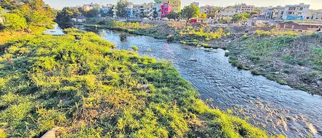 Andhra: शहर से होकर गुजरने वाली बुडामेरु नहर अतिक्रमण का शिकार हो गई Andhra: शहर से होकर गुजरने वाली बुडामेरु नहर अतिक्रमण का शिकार हो गई