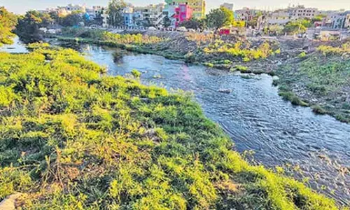 Andhra: शहर से होकर गुजरने वाली बुडामेरु नहर अतिक्रमण का शिकार हो गई