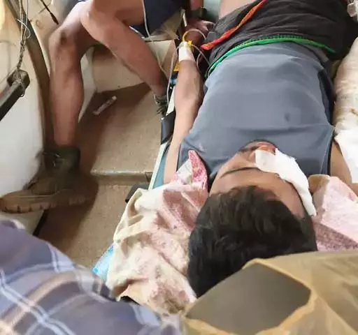 IED ब्लास्ट में जवान घायल, फोटो IED ब्लास्ट में जवान घायल, फोटो