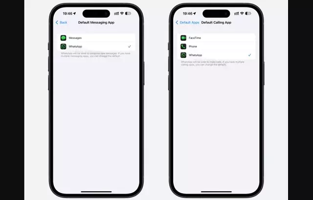 iPhone पर जल्द ही WhatsApp को डिफॉल्ट कॉलिंग और मैसेजिंग ऐप के तौर पर कर सकेंगे इस्तेमाल, जानें कैसे iPhone पर जल्द ही WhatsApp को डिफॉल्ट कॉलिंग और मैसेजिंग ऐप के तौर पर कर सकेंगे इस्तेमाल, जानें कैसे