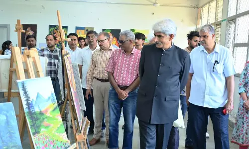 Haryana : चित्रों से लेकर पेंटिंग तक रंग सृजन कला की शक्ति को प्रदर्शित करता
