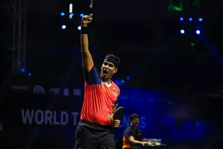 भारतीय टेबल टेनिस के दिग्गज शरत कमल ने डब्ल्यूटीटी स्टार कंटेंडर से बाहर होने के बाद संन्यास लिया भारतीय टेबल टेनिस के दिग्गज शरत कमल ने डब्ल्यूटीटी स्टार कंटेंडर से बाहर होने के बाद संन्यास लिया