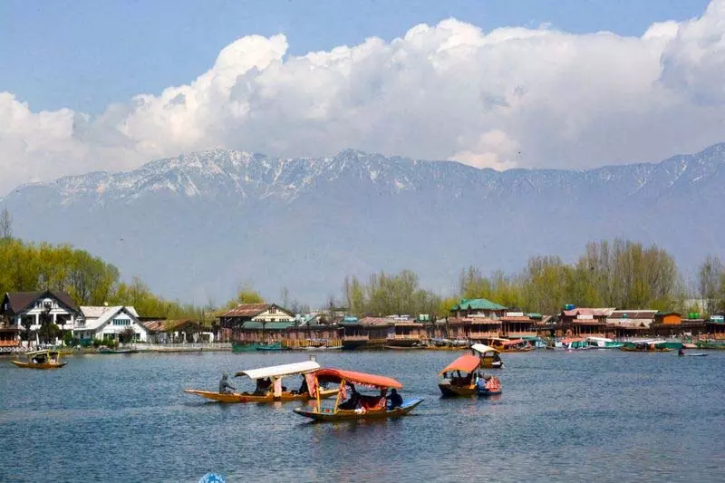पर्यटक Srinagar की डल झील में ठंडी सुबह का आनंद ले रहे पर्यटक Srinagar की डल झील में ठंडी सुबह का आनंद ले रहे