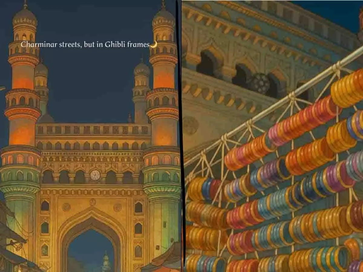 घिबली शैली की Charminar कलाकृति ने इंटरनेट पर लोगों को आश्चर्यचकित कर दिया घिबली शैली की Charminar कलाकृति ने इंटरनेट पर लोगों को आश्चर्यचकित कर दिया