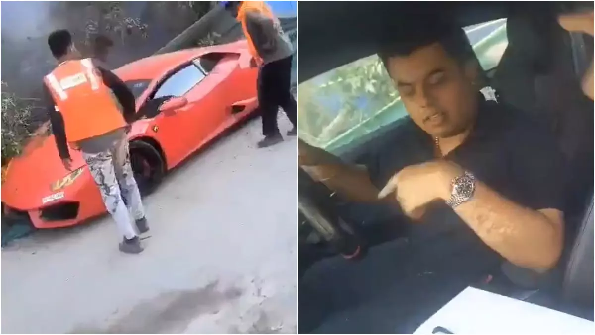 लेम्बोर्गिनी ने 2 मज़दूरों को मारी टक्कर, लापरवाह ड्राइवर का VIDEO वायरल लेम्बोर्गिनी ने 2 मज़दूरों को मारी टक्कर, लापरवाह ड्राइवर का VIDEO वायरल