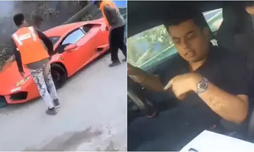 लेम्बोर्गिनी ने 2 मज़दूरों को मारी टक्कर, लापरवाह ड्राइवर का VIDEO वायरल लेम्बोर्गिनी ने 2 मज़दूरों को मारी टक्कर, लापरवाह ड्राइवर का VIDEO वायरल