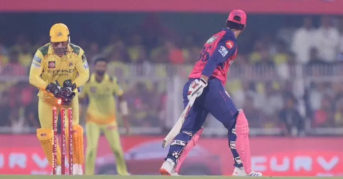 नीतीश ने 81 रन बनाए, लेकिन चेन्नई सुपर किंग्स ने राजस्थान को 182/9 पर रोका नीतीश ने 81 रन बनाए, लेकिन चेन्नई सुपर किंग्स ने राजस्थान को 182/9 पर रोका